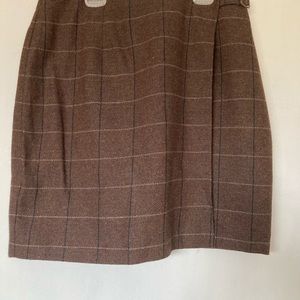 Hilliard & Hanson plaid wrap style skirt
